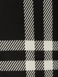 Plaid Jacquard Funnelneck Sweater