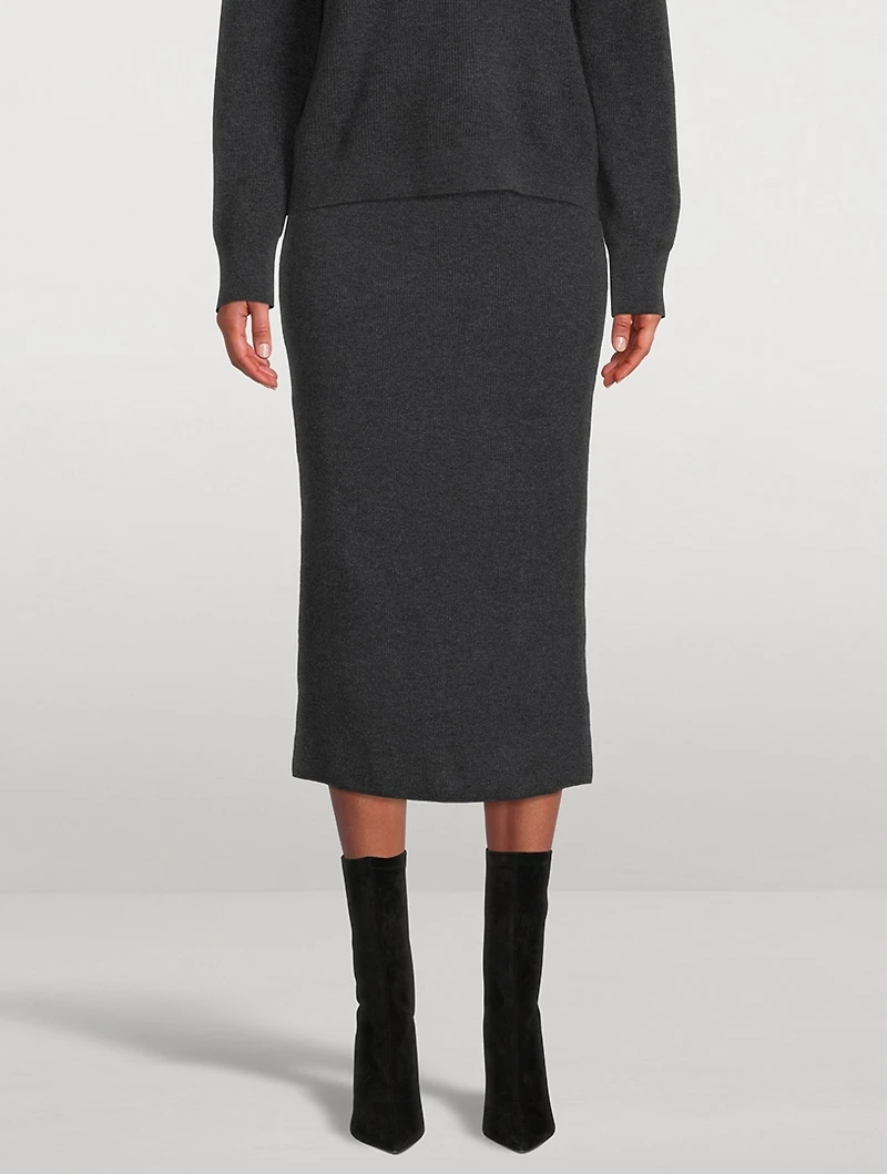 Wool And Cashmere Pencil Skirt