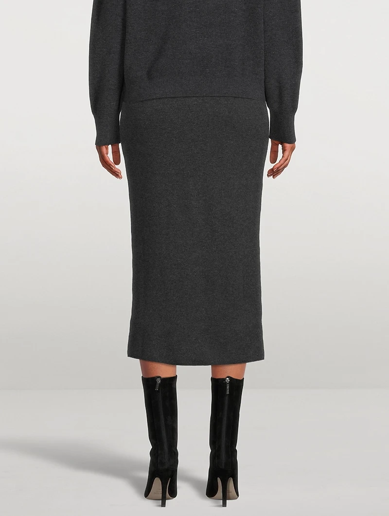 Wool And Cashmere Pencil Skirt