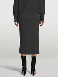 Wool And Cashmere Pencil Skirt