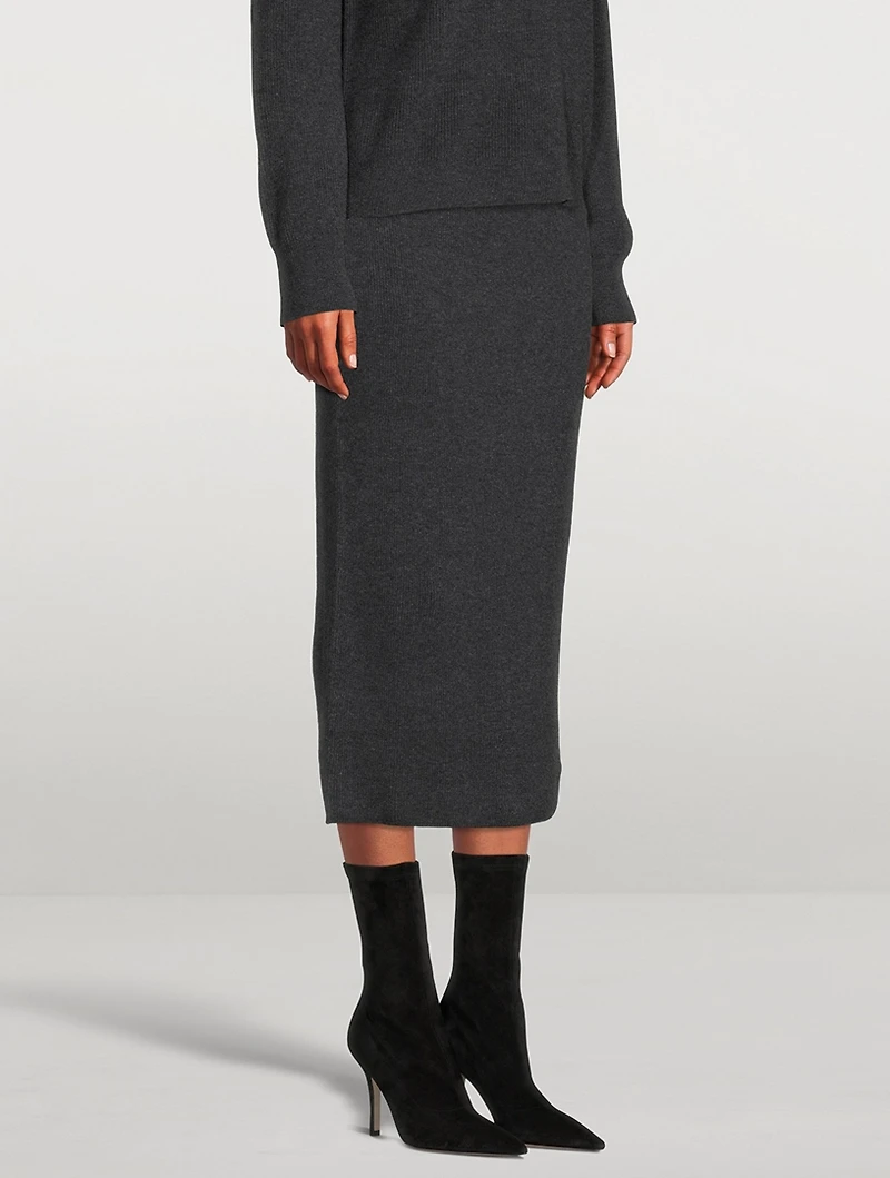 Wool And Cashmere Pencil Skirt