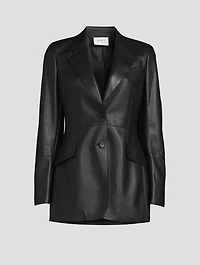 Perforated Leather Blazer