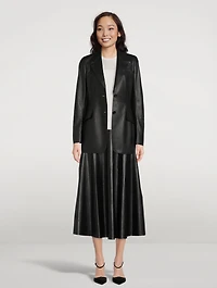 Perforated Leather Blazer