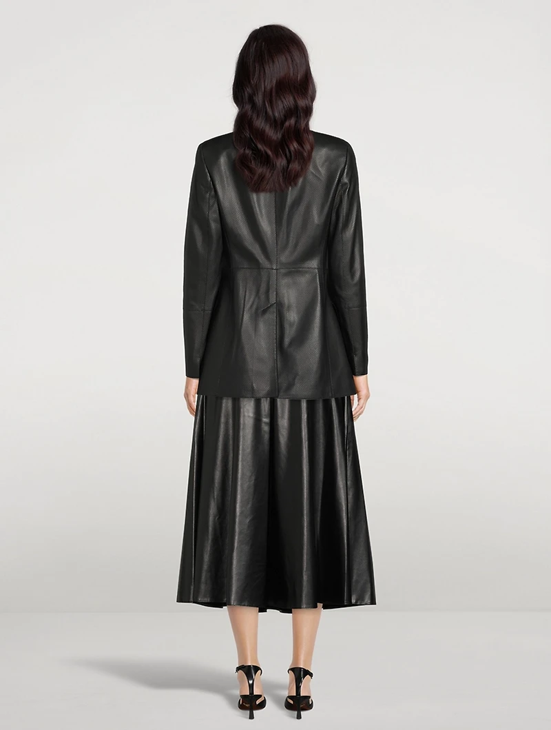 Perforated Leather Blazer