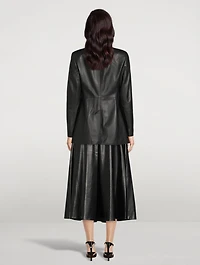 Perforated Leather Blazer