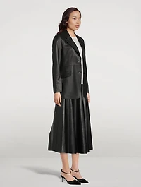 Perforated Leather Blazer