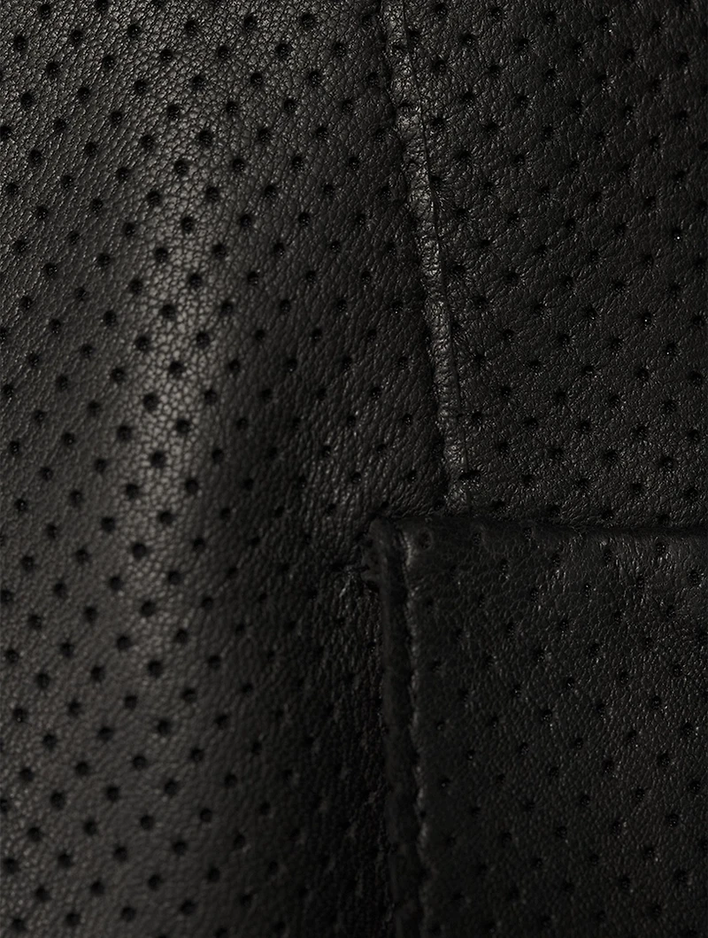 Perforated Leather Blazer