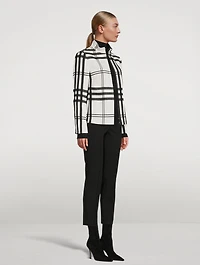 Plaid Jacquard Fleece Jacket