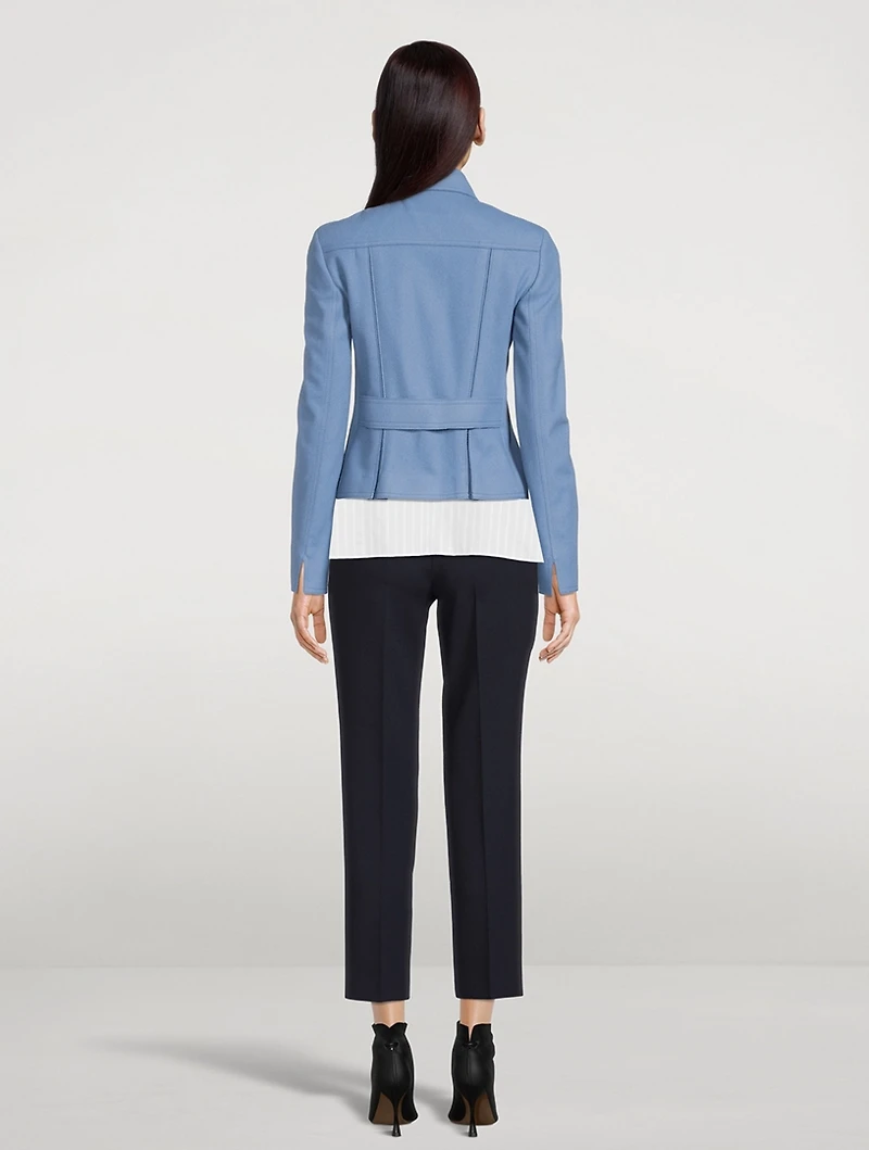 Wool-Blend Biker Jacket
