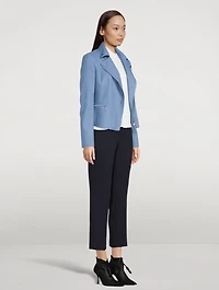 Wool-Blend Biker Jacket
