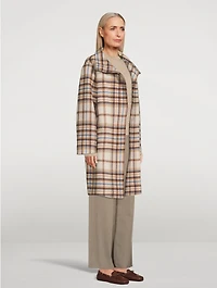 Cocoon Coat Plaid Print