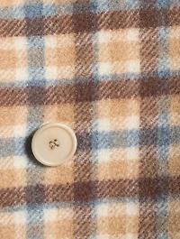 Cocoon Coat Plaid Print