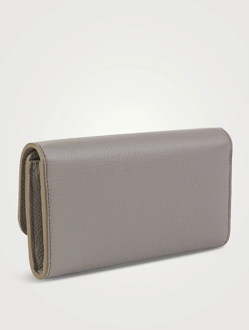 Marcie Leather Continental Wallet With Flap