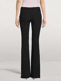 Leaf Crepe Bootcut Trousers