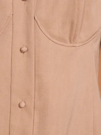 Off-The-Shoulder Wool Blouse