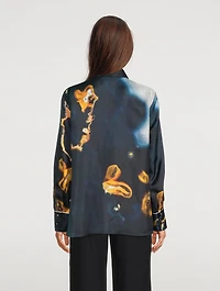 Silk Shirt Stone Print