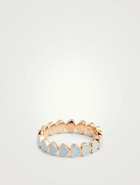 14K Gold Heart Stack Ring