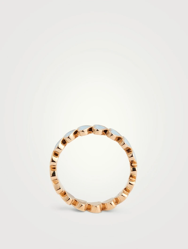 14K Gold Heart Stack Ring