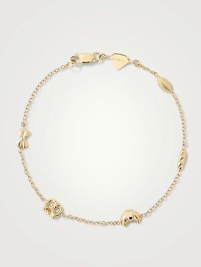 14K Gold Carbs By The Yard Bracelet