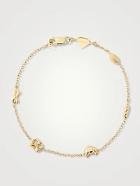 14K Gold Carbs By The Yard Bracelet
