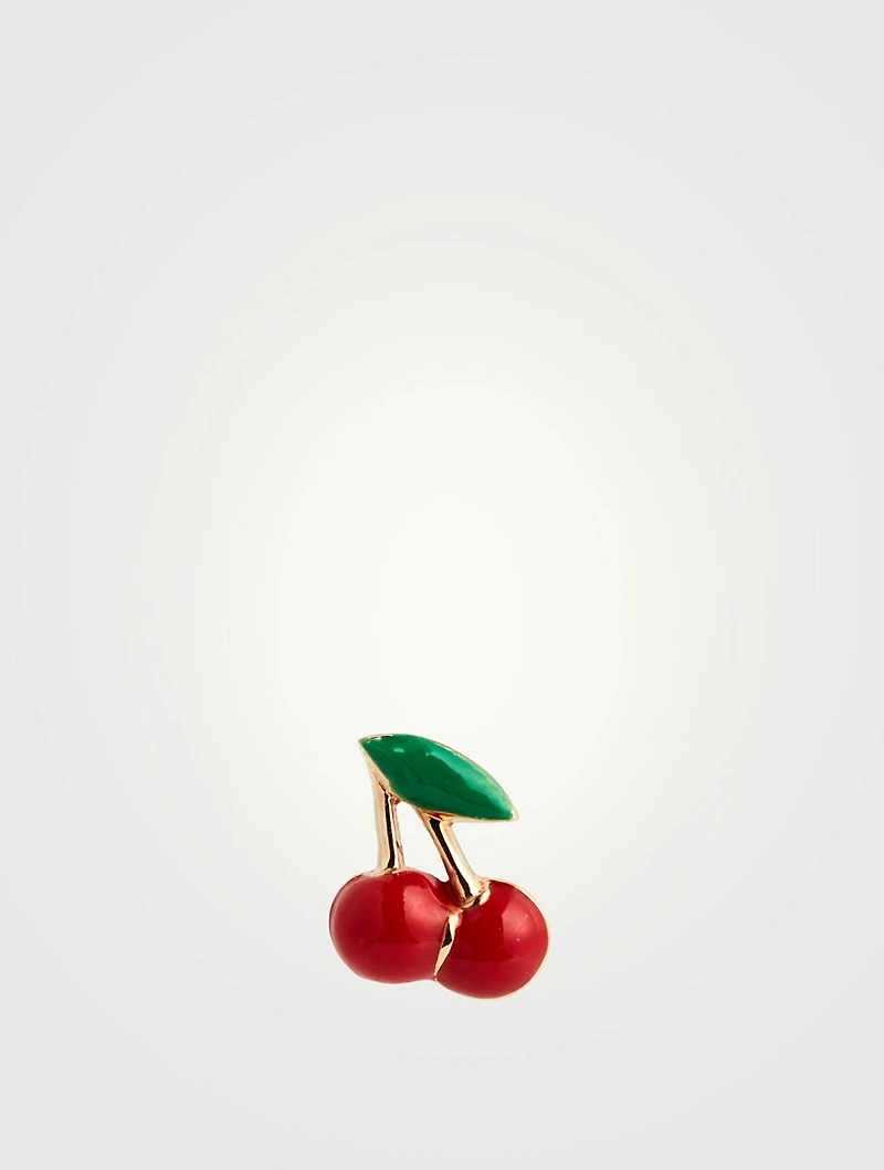 14K Gold Cherry Stud Earring