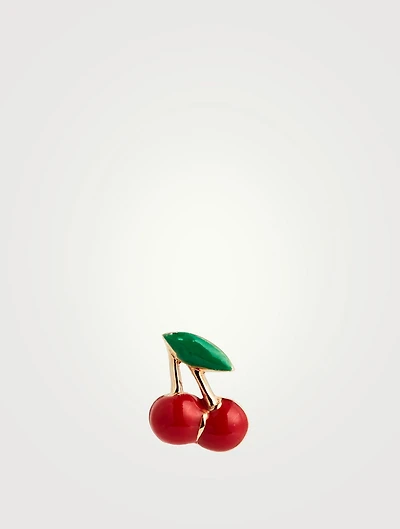 14K Gold Cherry Stud Earring