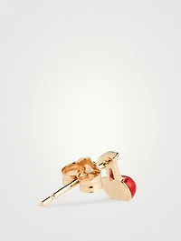 14K Gold Cherry Stud Earring