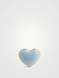 14K Gold Mini Puffy Heart Stud Earring