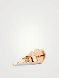 14K Gold Mini Puffy Heart Stud Earring