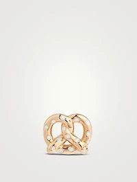 14K Gold Pretzel Stud Earring