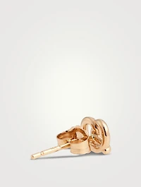 14K Gold Pretzel Stud Earring