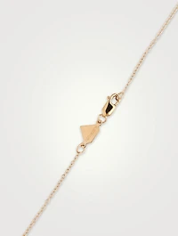 14K Gold Mini Stellar Letter 'M' Necklace With Diamonds