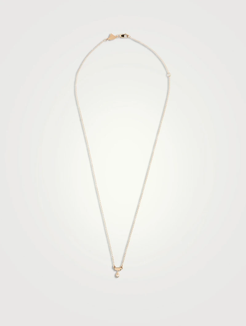 14K Gold Mini Stellar Letter 'T' Necklace With Diamonds