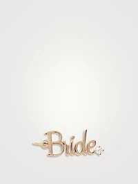 14K Gold Bride Charm With Diamond