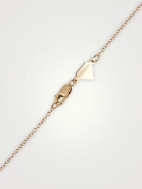 Medium 14K Gold Eye Roll Necklace With Black Diamonds