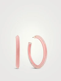 Medium Jelly Lucite Hoop Earrings