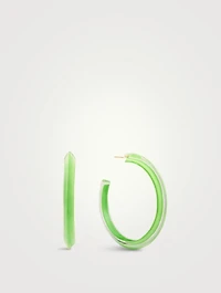 Medium Jelly Lucite Hoop Earrings