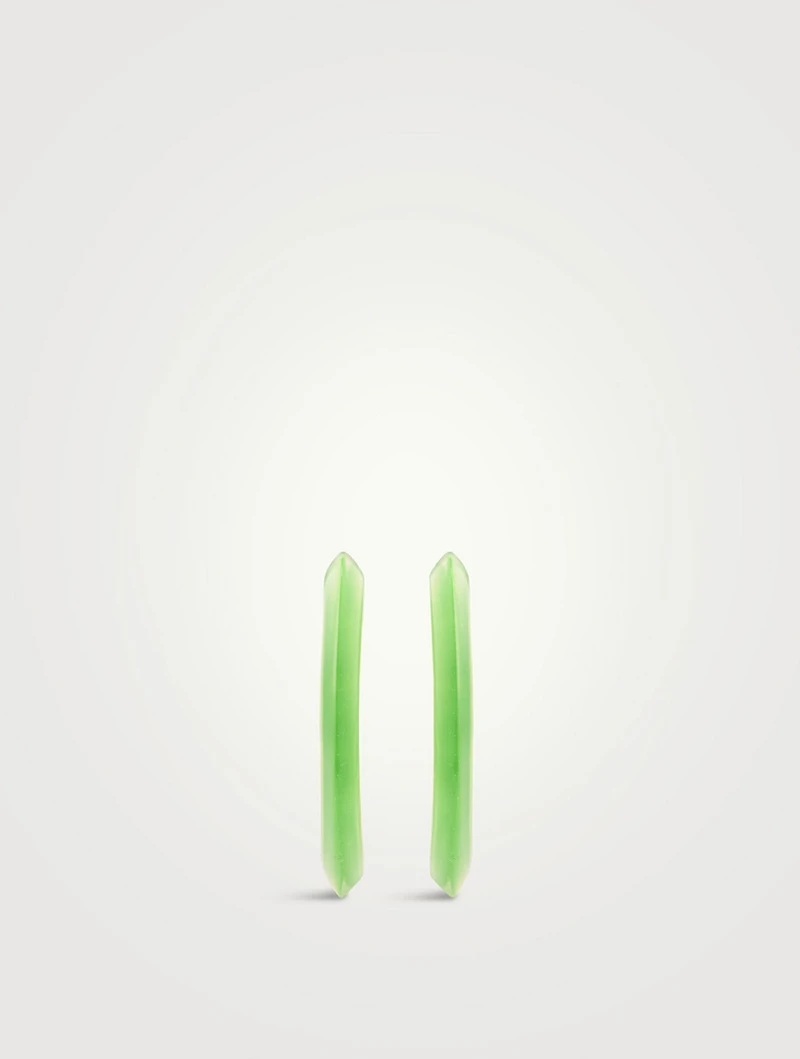 Medium Jelly Lucite Hoop Earrings