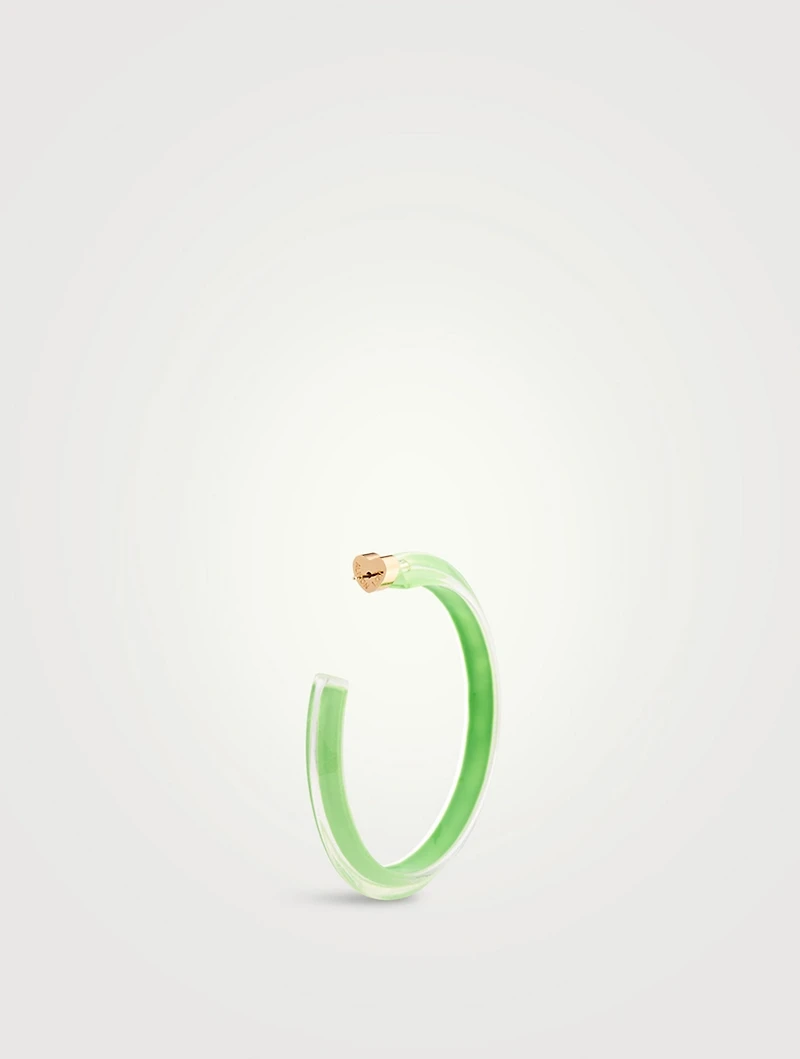 Medium Jelly Lucite Hoop Earrings