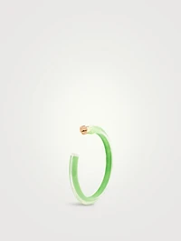 Medium Jelly Lucite Hoop Earrings