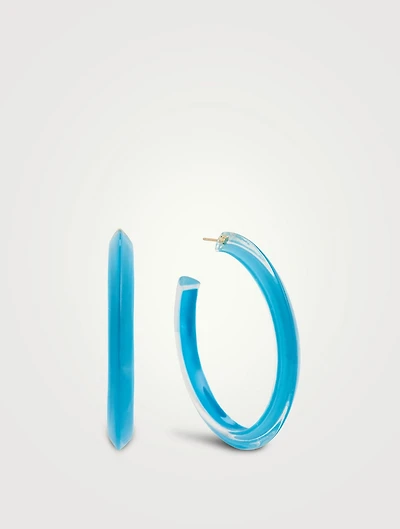 Medium Jelly Lucite Hoop Earrings