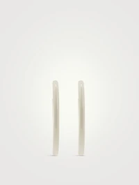 Thin Medium Jelly Lucite Hoop Earrings