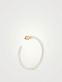 Thin Medium Jelly Lucite Hoop Earrings