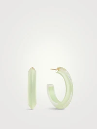 Small Jelly Lucite Hoop Earrings