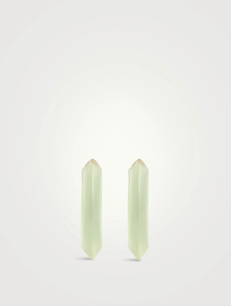 Small Jelly Lucite Hoop Earrings