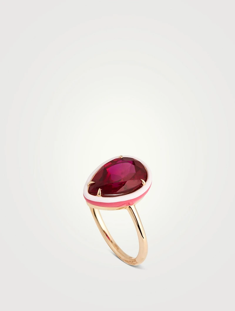 14K Gold Pear Cocktail Ring
