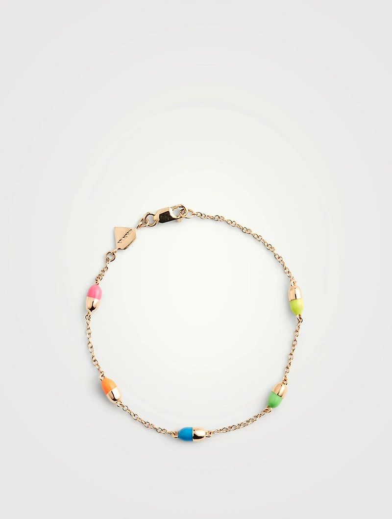14K Gold Pill By The Yard Bracelet