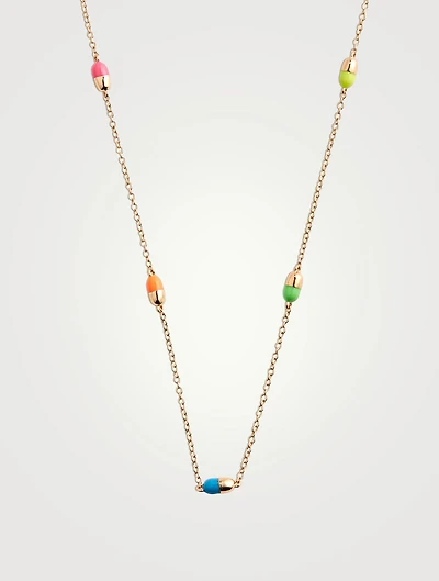 14K Gold Pill By The Yard Necklace