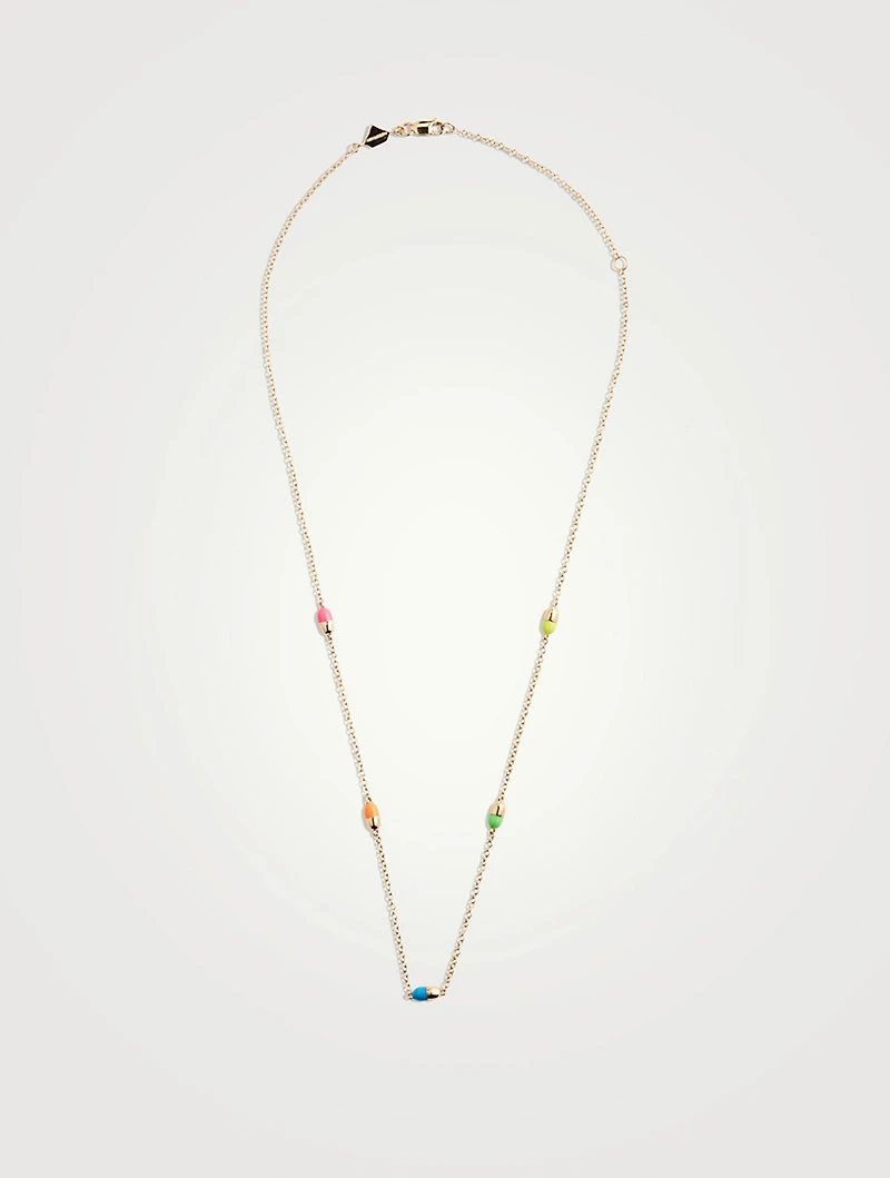 14K Gold Pill By The Yard Necklace