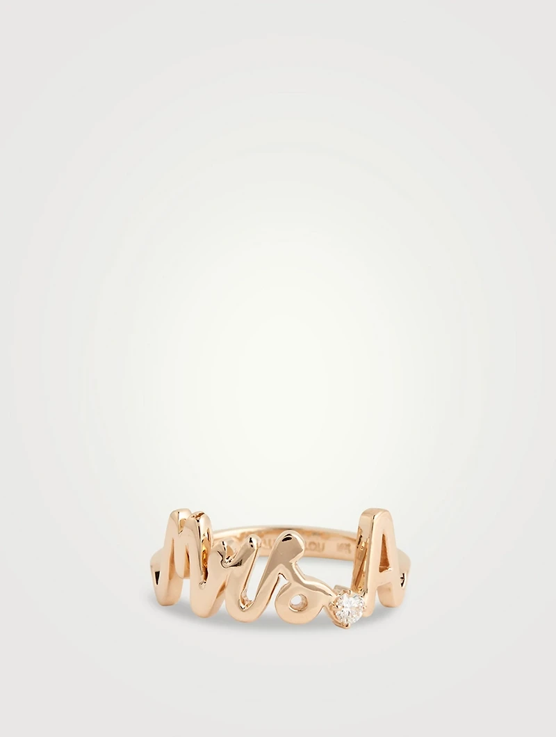 14K Gold Mrs. Ring With Diamond